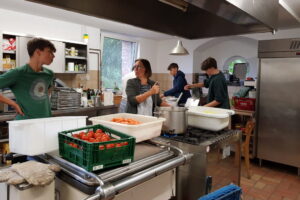 Küchengruppe Landwirtschaftspraktikum